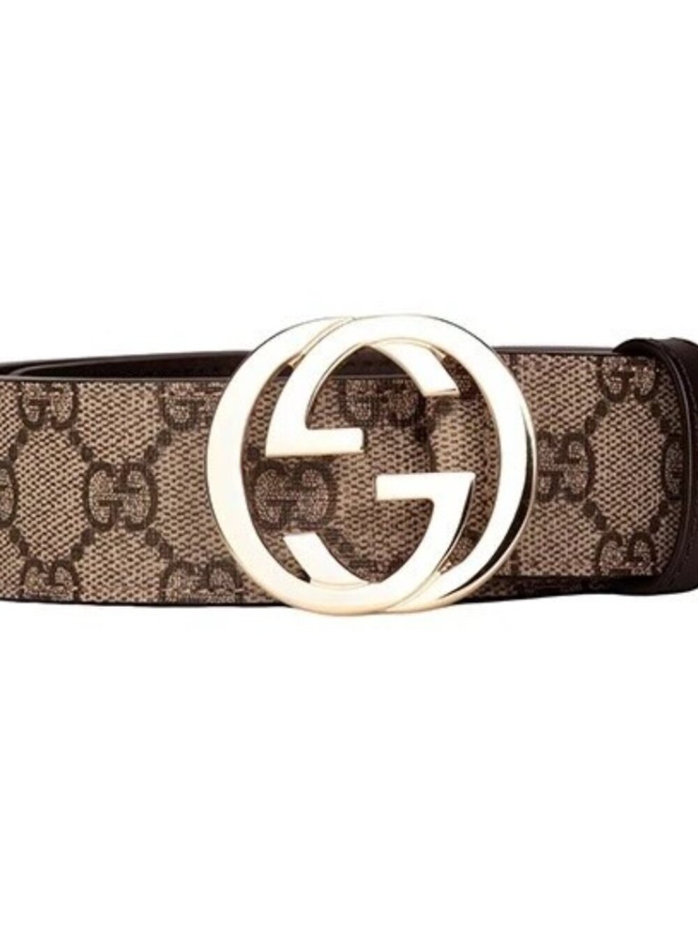 Authentic Gucci Supreme GG Belt With Interlocking G Buckle Size 95